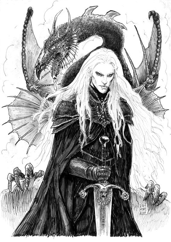 Elric de Melniboné par Arkadiusz Klimek - Planche originale