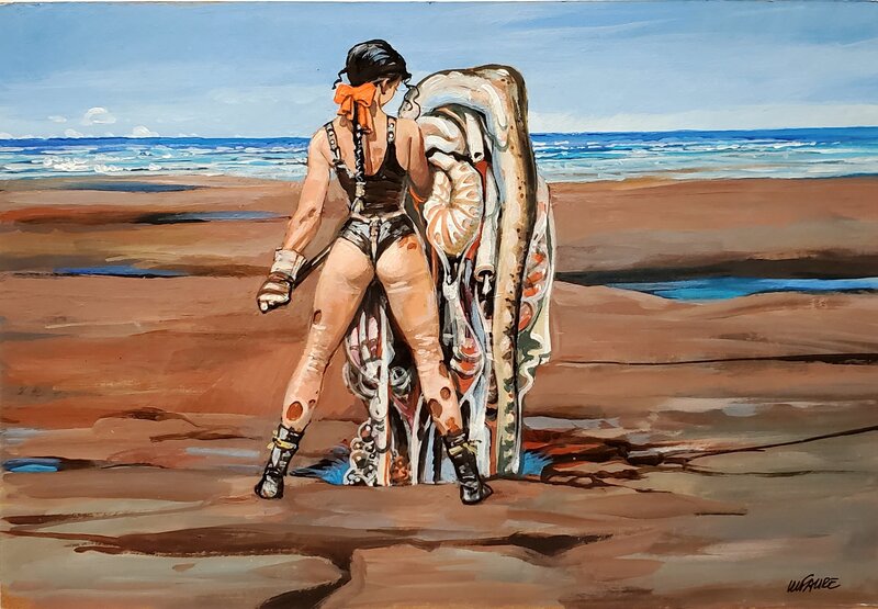 LA CHASSERESSE by Michel Faure - Original Illustration