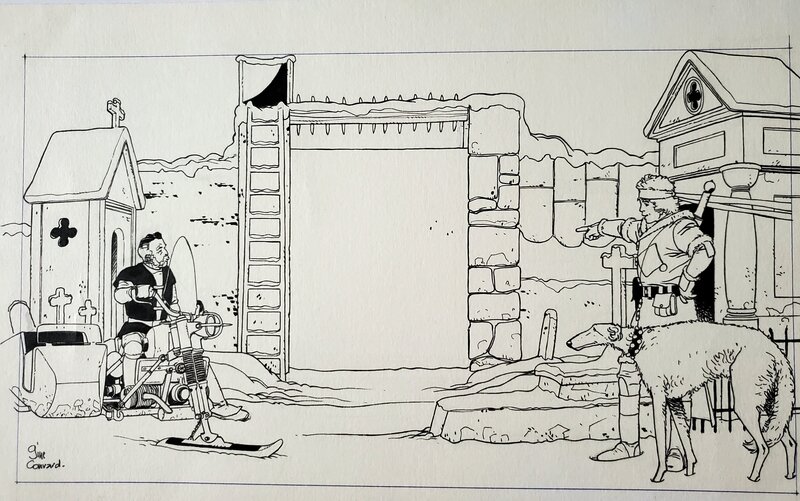 Gine, NEIGE  dessin original - Illustration originale