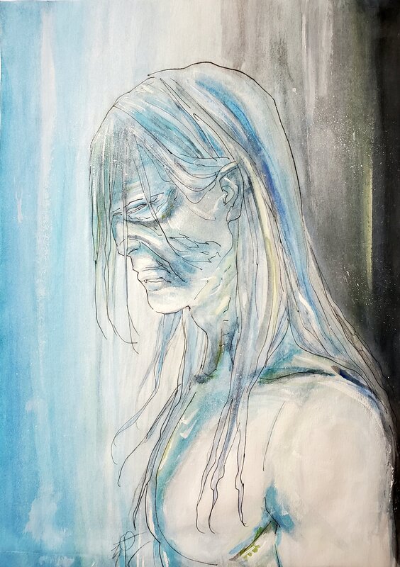 inconnu, illustration originale couleur - Illustration originale