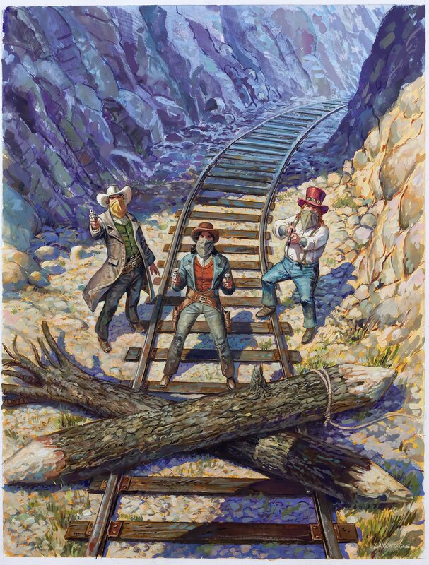For sale - Jacques Lamontagne, Couverture Wild West T5 - Original Illustration