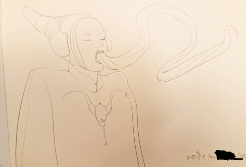 Moebius FEMME AU SERPENT - Sketch