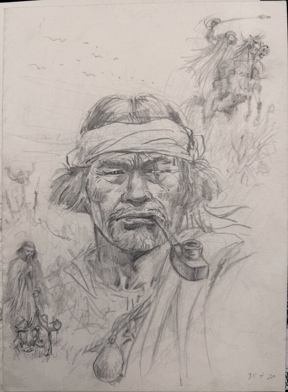 Indio Pampa by César Spadari - Original Illustration