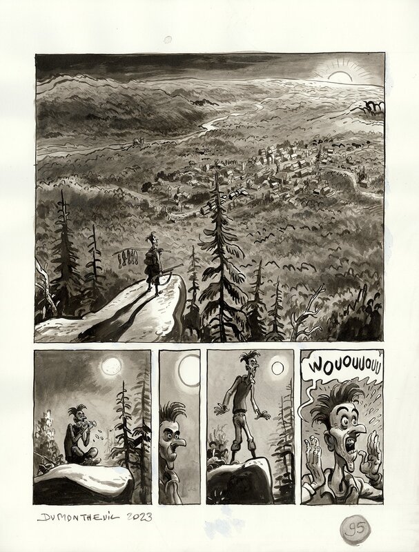 For sale - Nicolas Dumontheuil, Le Meunier Hurlant – Planche originale 95 - Comic Strip