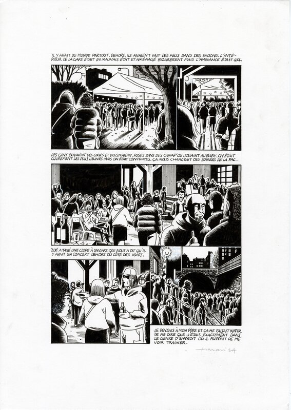 En vente - Lucas Harari, Le cas David Zimmerman - planche originale publiée en page 153 - Planche originale