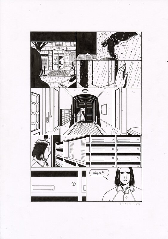 For sale - Lucas Harari, Le cas David Zimmerman - planche originale publiée en page 75 - Comic Strip