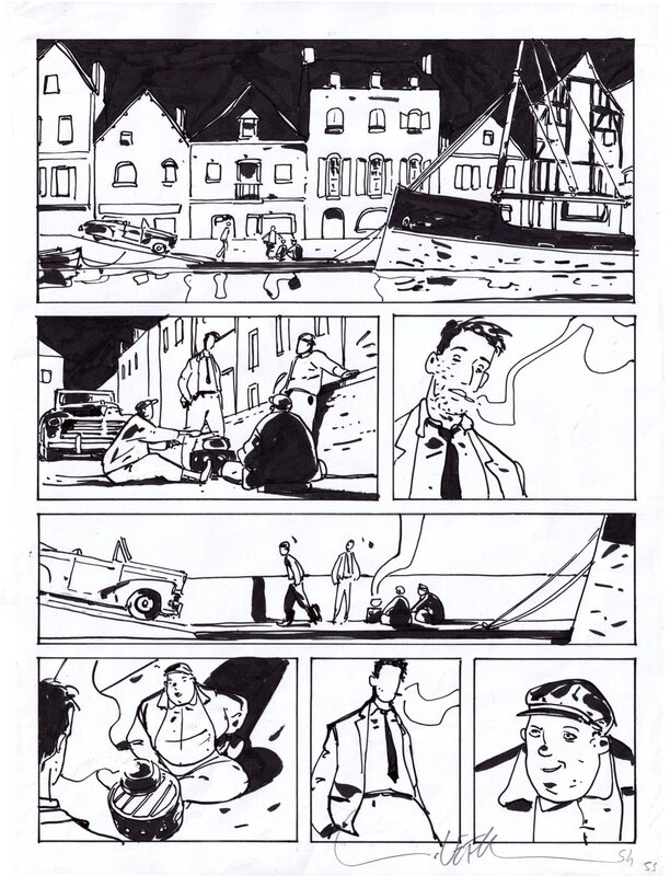 Bruno Le Floc'h, Saint-Germain, puis roule vers l'ouest! - Planche originale