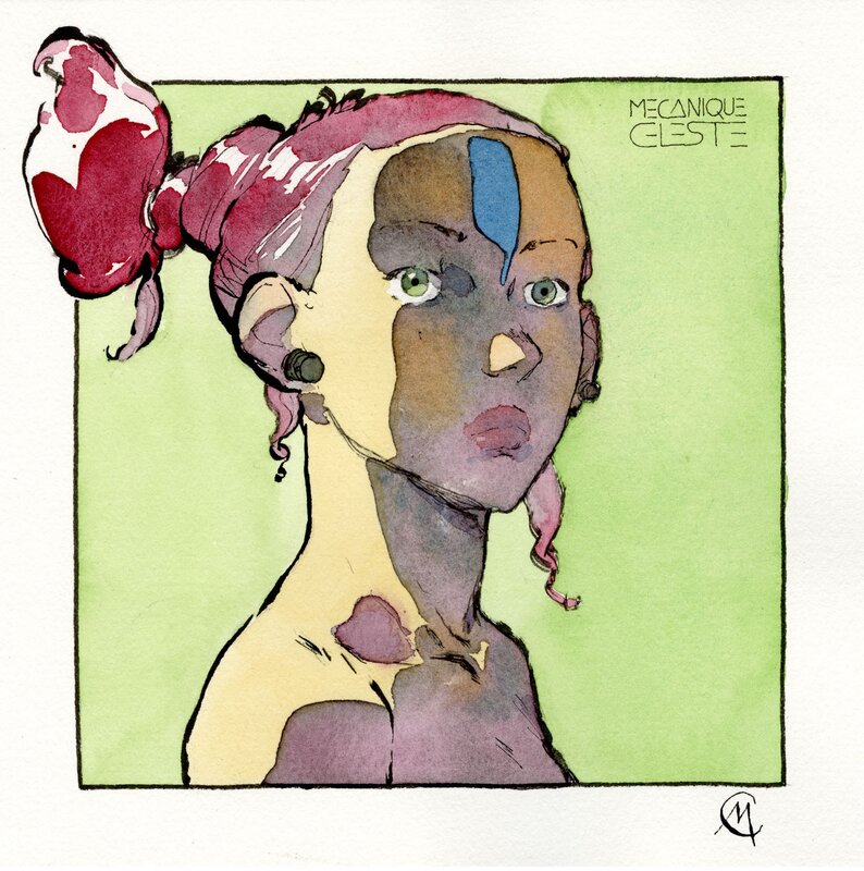 For sale - Merwan, Mécanique Céleste, La Source – Illustration originale inédite 11 - Original Illustration