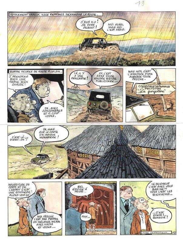 En vente - Planche originale 19 du tome 16 LE GOULAG - La Gargotière par Dimitri - Planche originale