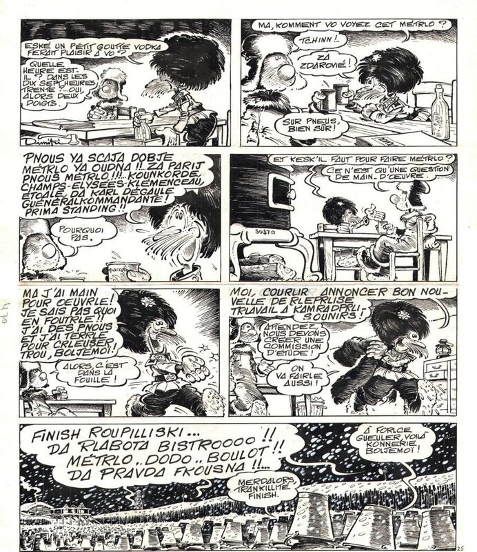 For sale - Rare planche du Goulag Tome 1 par Dimitri - Comic Strip