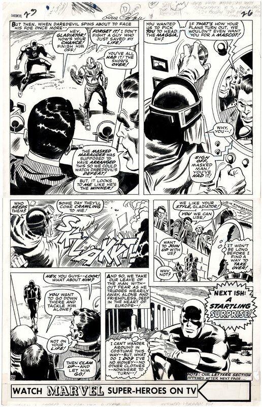 En vente - Daredevil #23 page 26 by Gene Colan - Planche originale