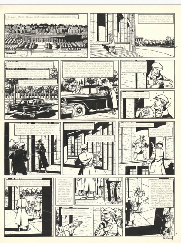 André Juillard, Blake & Mortimer - La Machination Voronov Pl12 - Planche originale