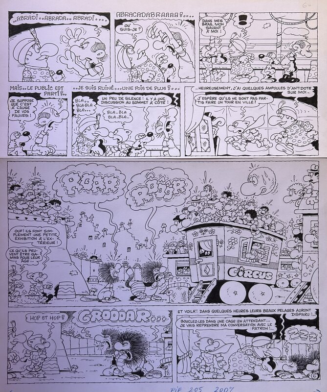 Poirier, Supermatou, PifGadget#526, Papa sort ses griffes, planche nº6, 1979. - Planche originale
