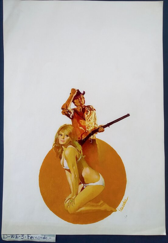 Fernando Fernandez - Couverture originale western (c. 1975) - Original Illustration