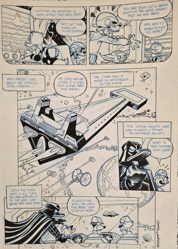 Duck Vader par Paco Rodriguez Peinado - Planche originale