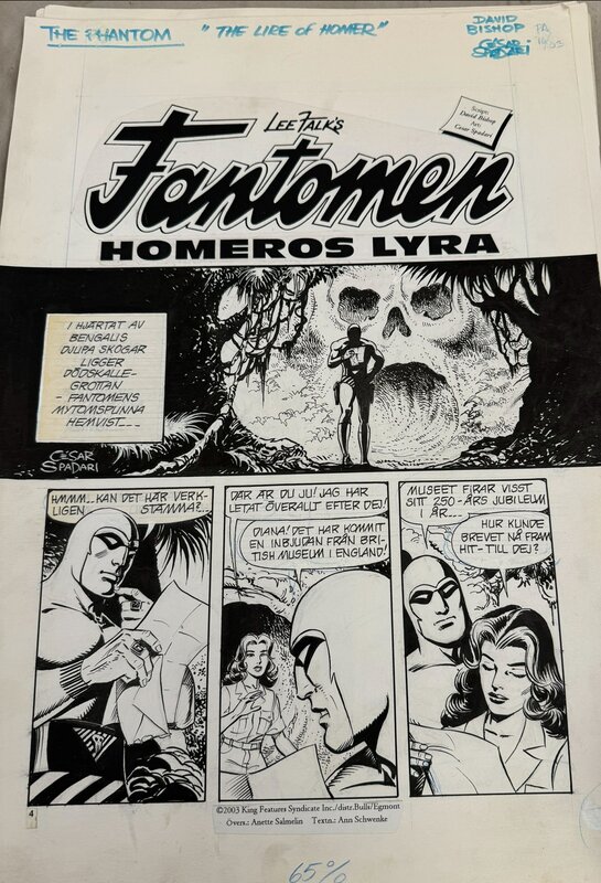 César Spadari, Homeros Lyra First Pag - Comic Strip