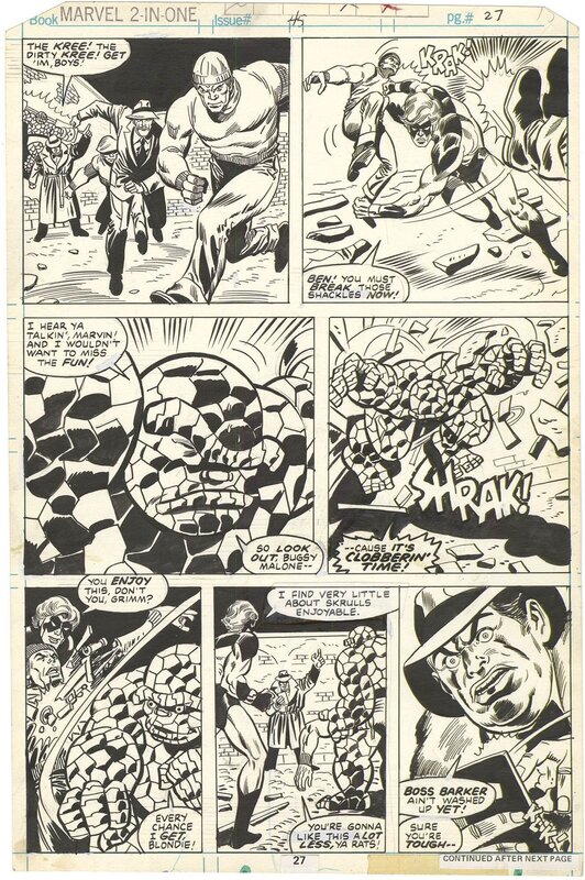 En vente - Mike Esposito, Marvel Two-in-One #45 p27 (Cloberrin’ Time!) - Planche originale