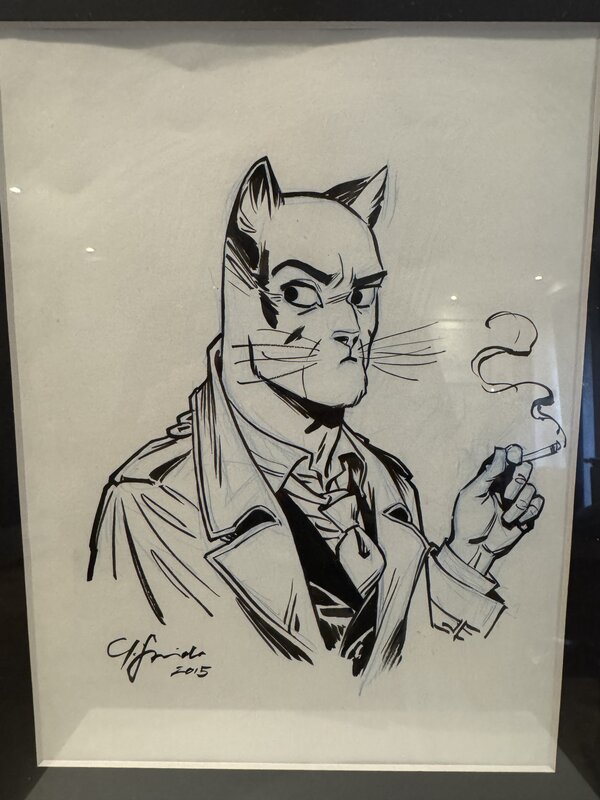 En vente - Guarnido BLACKSAD SUPERBE ILLUSTRATION PORTRAIT - Illustration originale