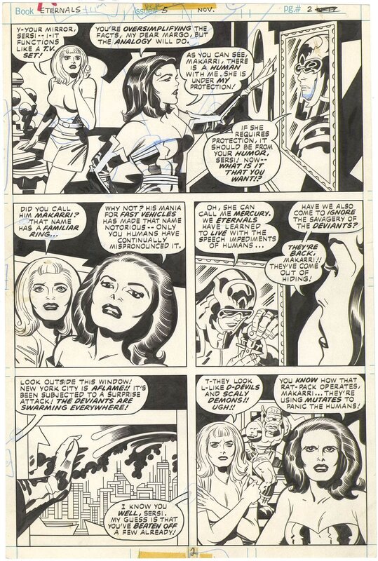 En vente - Jack Kirby, Mike Royer, Eternals #5 p2 (First Appearance Makkari) - Planche originale
