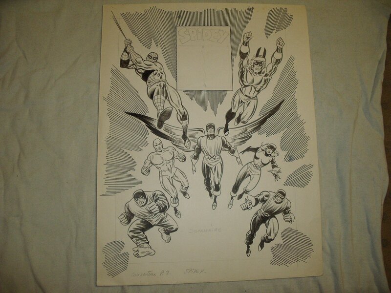 For sale - Jean-Yves Mitton, Page sommaire pour Spidey - Comic Strip