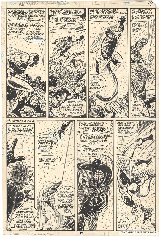 For sale - Keith Pollard, Jim Mooney, Amazing Spider-Man #193 p19 (The Fly) - Comic Strip