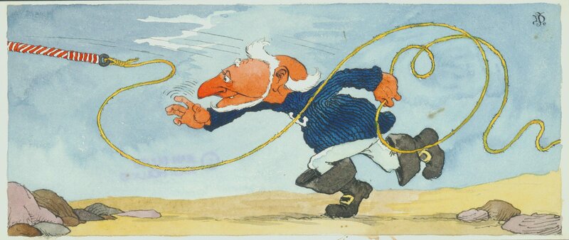 Jean Dulieu, Paulus de Boskabouter - Schipper Makreel - Illustration originale