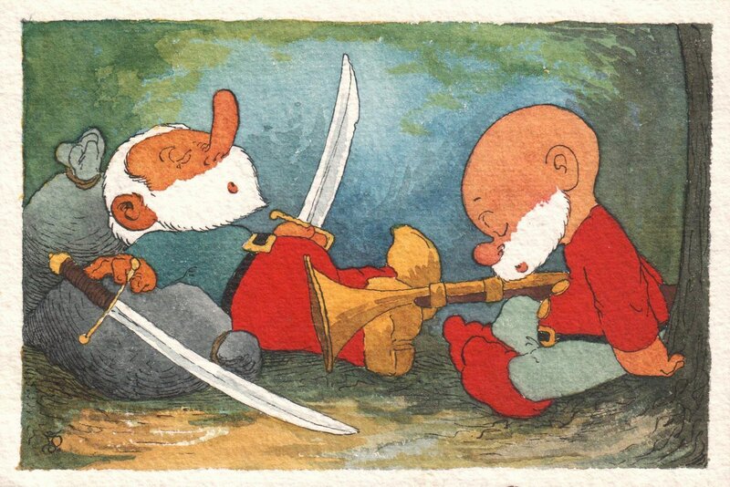 Jean Dulieu, Paulus en Pieter houden de wacht - Illustration originale