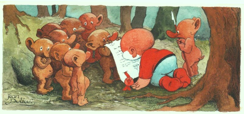 Post voor Paulus par Jean Dulieu - Illustration originale