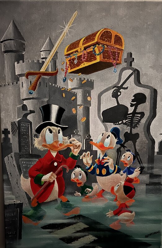 Bas Heymans, Donald Duck painting - Original Illustration