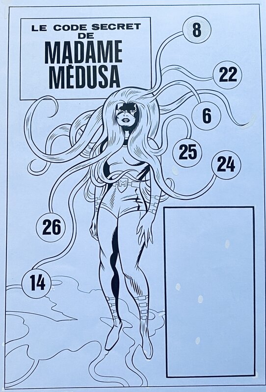 Jean-Yves Mitton, Spidey #1 Medusa Illustration Originale - Comic Strip