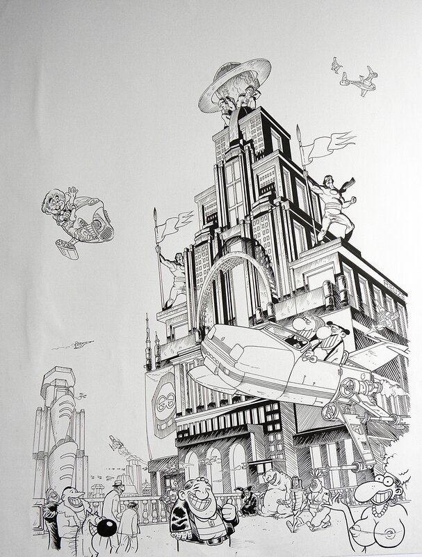 For sale - » Couverture FLUIDE GLACIAL  » – Illustration Originale – Emmanuel Reuzé - Original Cover