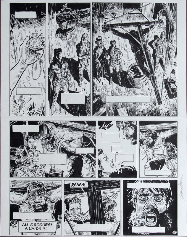 En vente - Jacques Lamontagne, Wild West tome 5 planche 30 - Planche originale