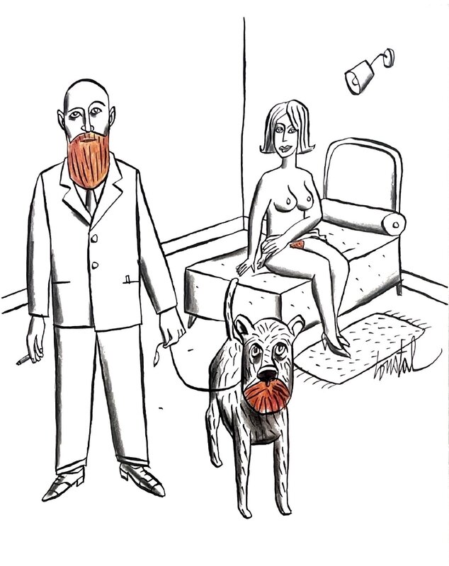 BARBE ROUSSE by Loustal - Original Illustration