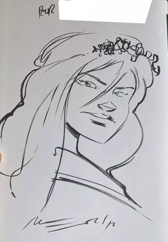 Jose Luis Munuera, Dédicace de Blanche d'Entremonde - Sketch