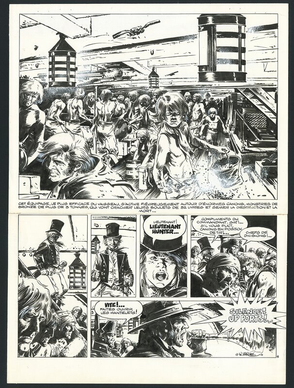 William Vance, 1979 - Bruce J. Hawker #3: Press Gang - Pg.6 - Planche originale William Vance, 1979 - Bruce J. Hawker #3: Press Gang - Pg.6 - Planche originale
