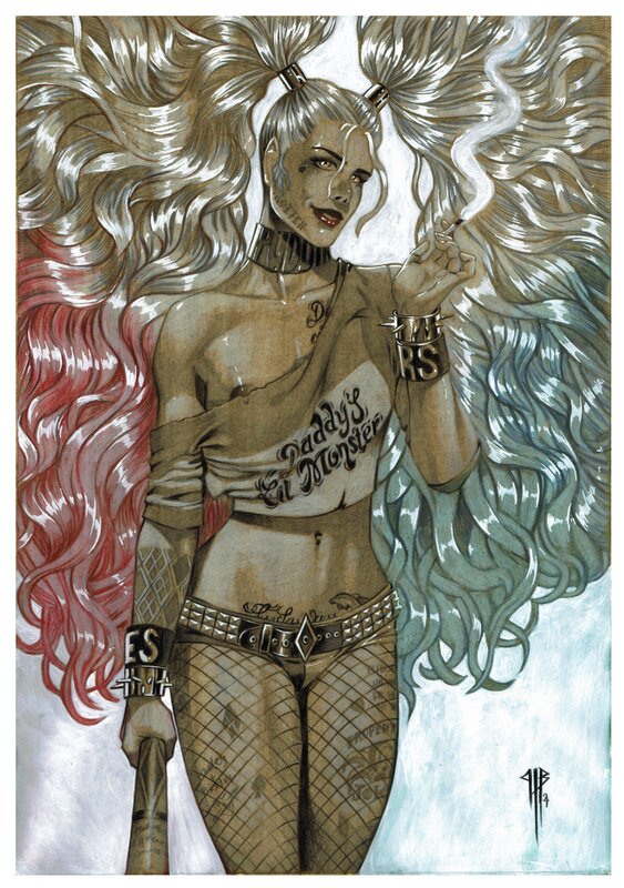 For sale - Harley Quinn by Philippe Bringel - Original Illustration