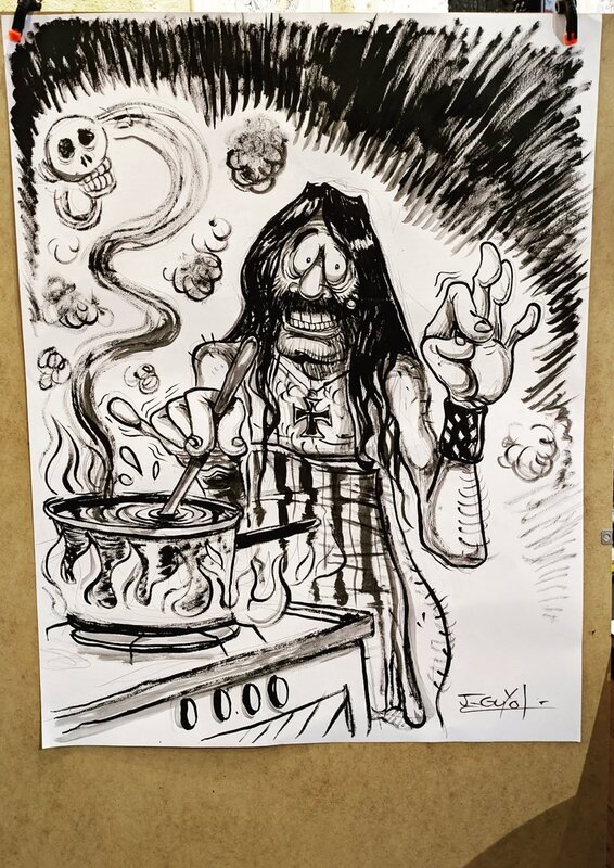 For sale - Lemmy aux fourneaux by Johann Guyot - Original Illustration