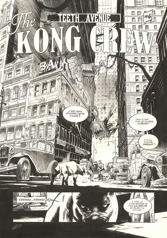 Eric Hérenguel, The Kong CREW - Page 91 - Le retour de la panthère noire. - Planche originale
