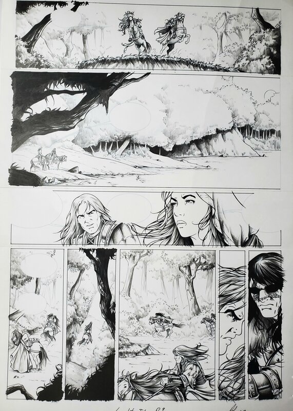 Alexe, LANCELOT  T1 CLAUDAS DES TERRES DESERTES - Planche originale