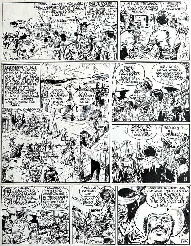 Jean Giraud - Blueberry - Le Cavalier perdu - planche originale no 42 - comic art - Comic Strip