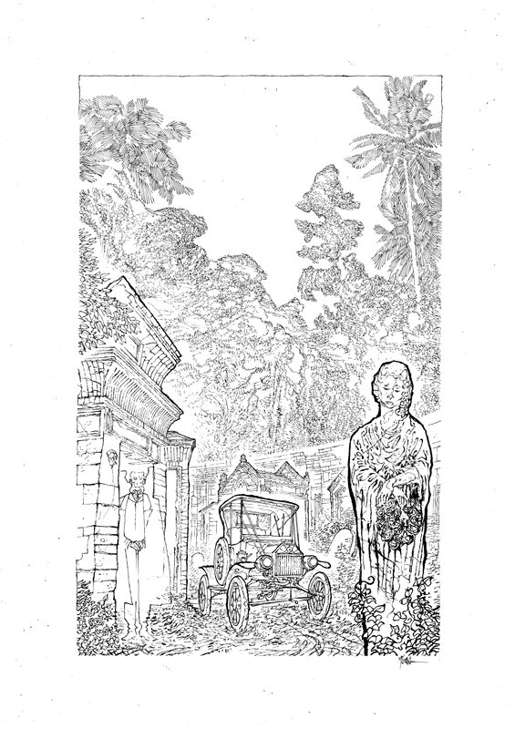 For sale - Le magicien en asie by Bruno Maïorana - Original Illustration