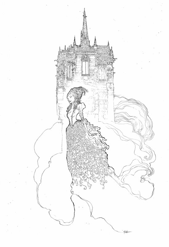 For sale - Bruno Maïorana, Vampire dans la brume 1 - Original Illustration