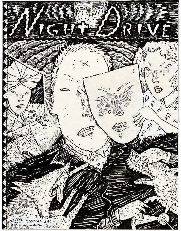Richard Sala - Night Drive - cover - Couverture originale