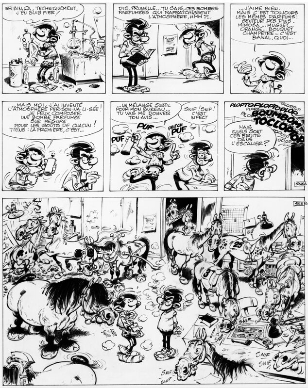 Gaston lagaffe par André Franquin - Planche originale