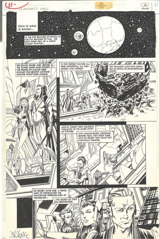 For sale - Ganthet’s tale #3 page 1 signed  By John Byrne - Comic Strip