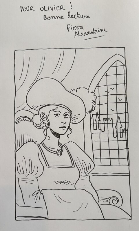 Dédicace d'Alexandrine pour L'amourante - Sketch
