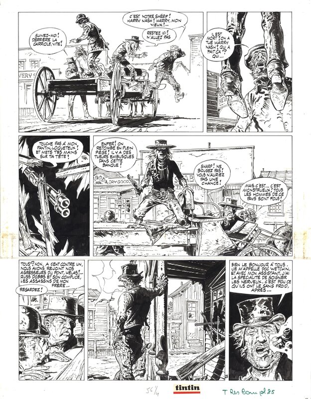 En vente - Hermann : Comanche tome 4 planche 25 - Planche originale