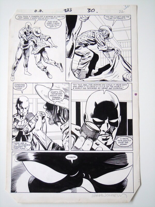 For sale - David Mazzucchelli, Kim DeMulder, Joe Rosen, (1985) Mazzucchelli - Daredevil #223 - Original Page 20 - Comic Strip