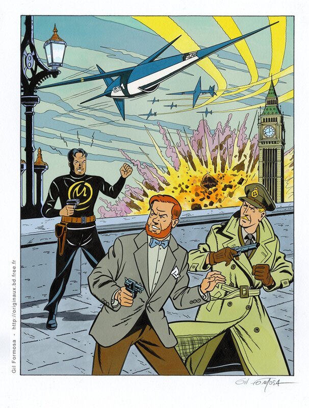 Blake et MORTIMER par Gil Formosa - Illustration originale