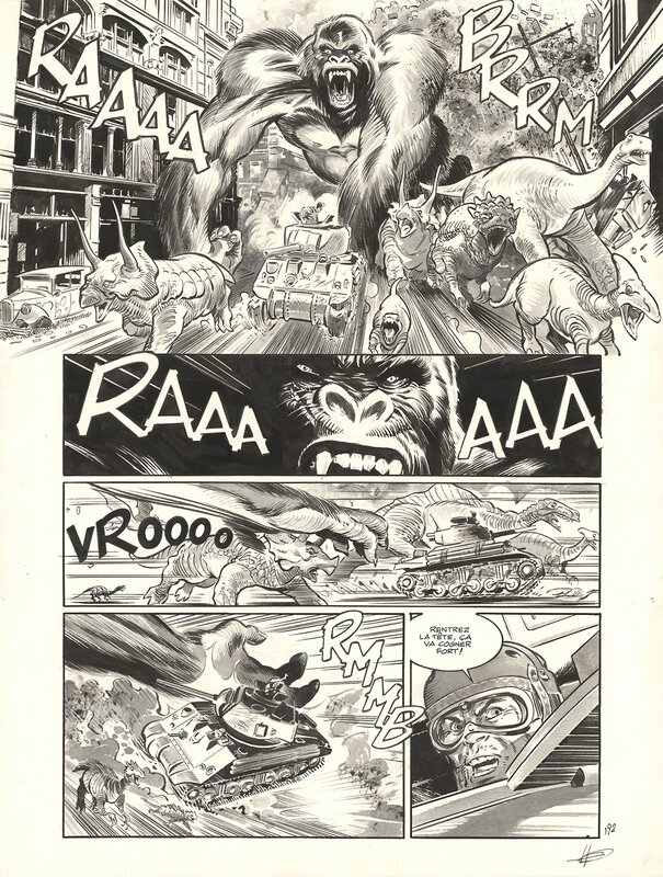 Eric Hérenguel, Kong en pleine forme! - Planche originale Eric Hérenguel, Kong en pleine forme! - Planche originale